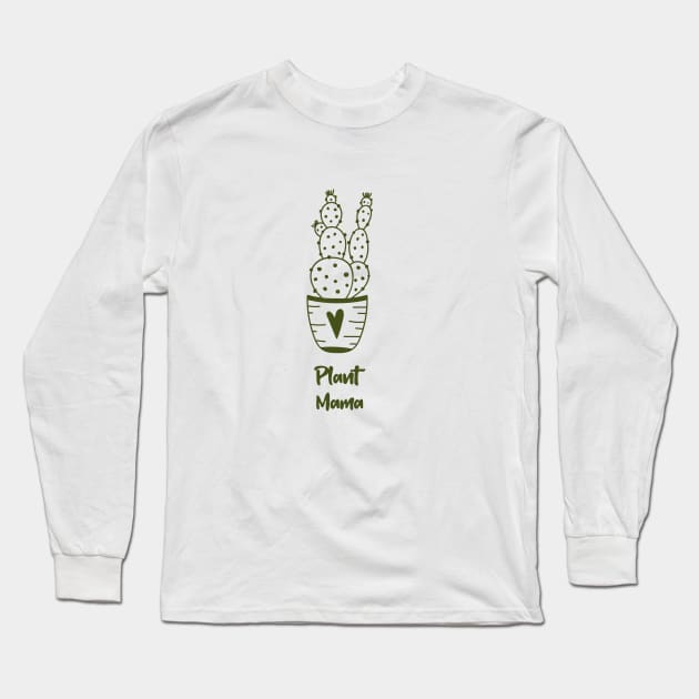 plant mama, plant lover Long Sleeve T-Shirt by MarJul